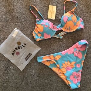 NWT Aurelle Kiva Bikini, Set, Small
